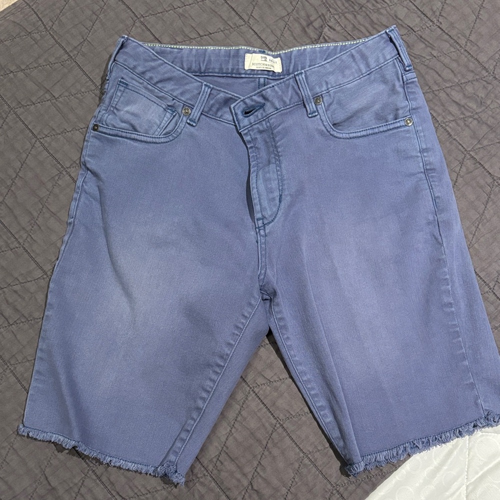 Scotch & Soda Kids Blue Denim Shorts